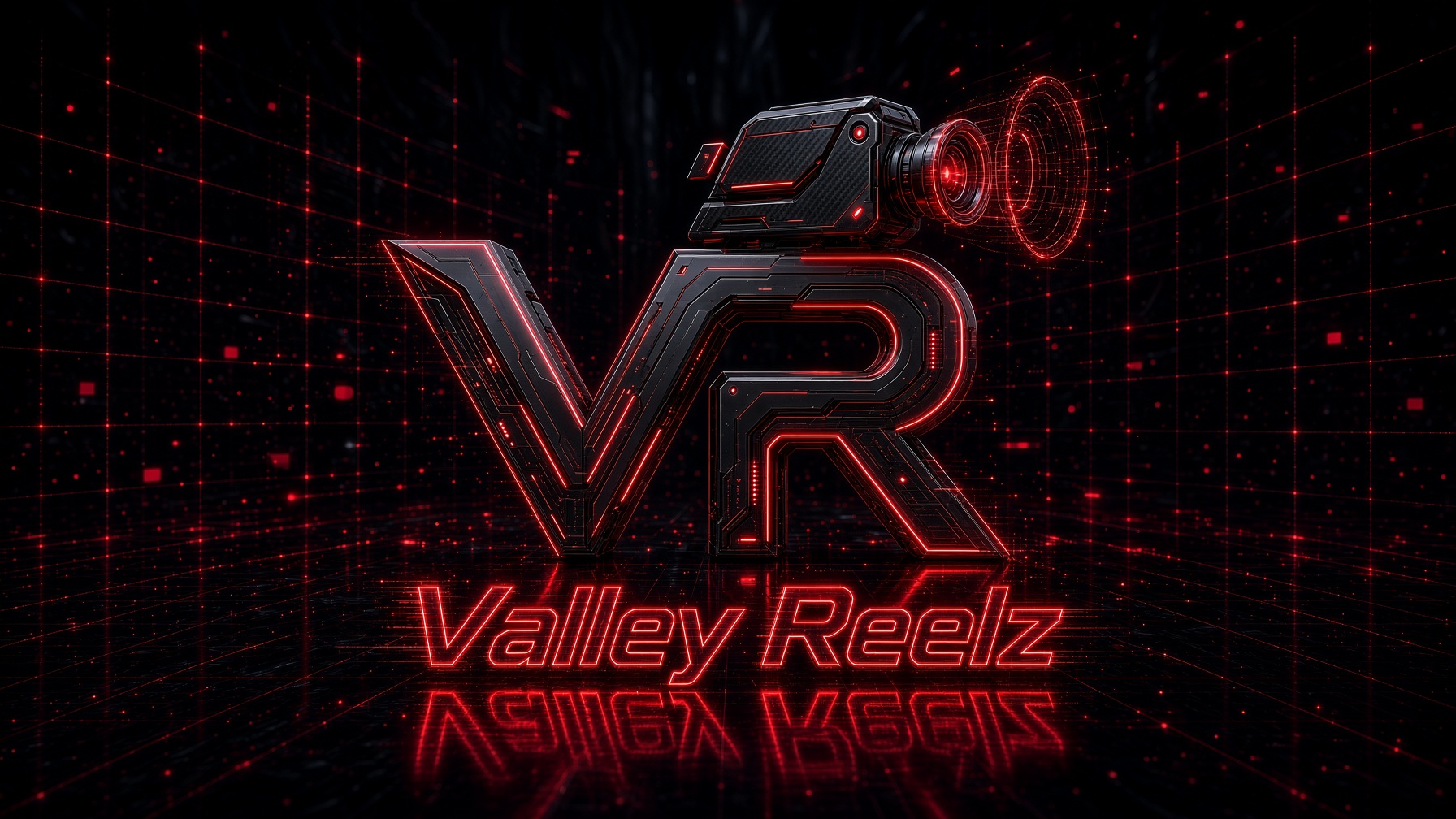 Valley Reelz — VR camera monogram brand mark